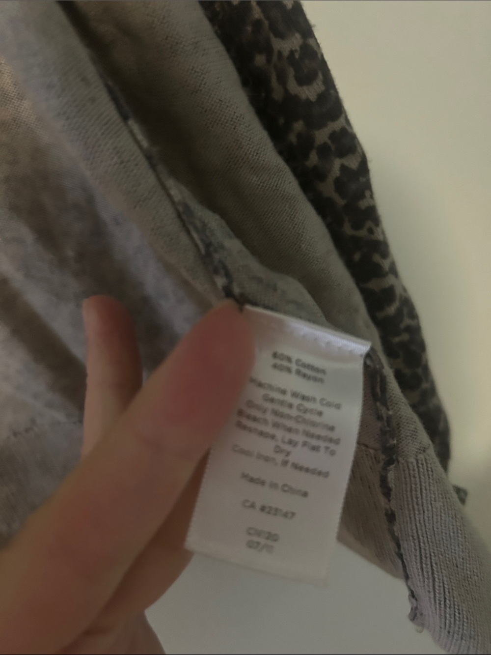 Talbots Gray Leopard-Print Cardigan - Picture 5 of 5